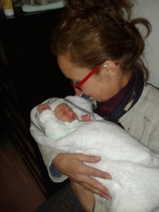 Myrthe met Eef baby